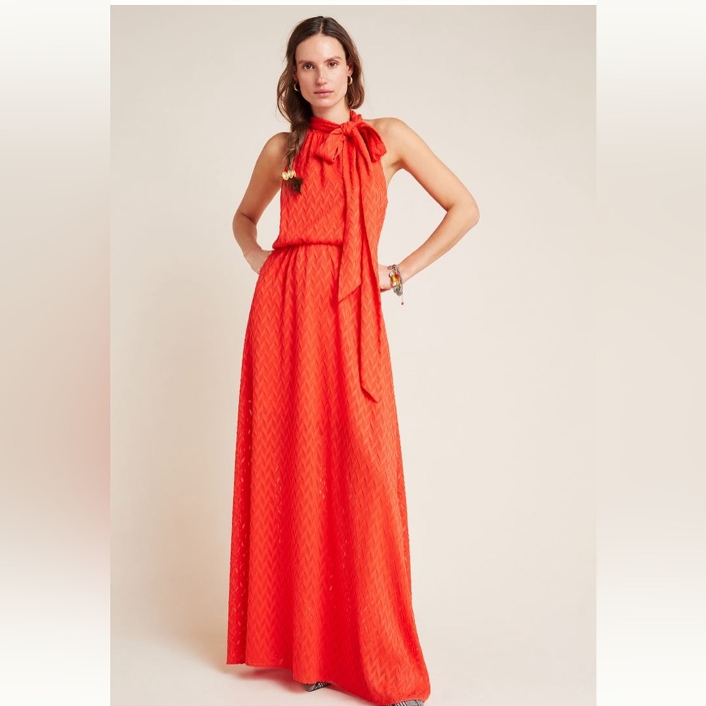 Sachin & Babi Cecilia Tie-Neck Maxi Dress